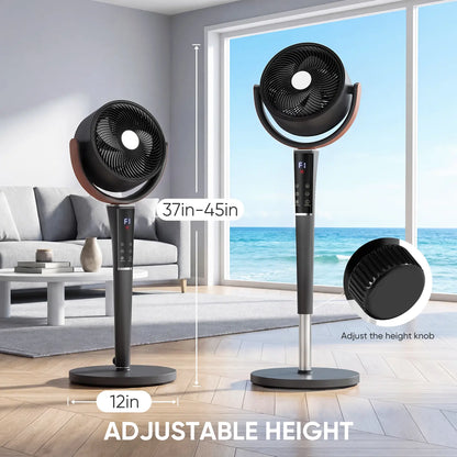 Ultra Quiet DC Floor Fan, 20dB Air Circulator for Bedroom & Home